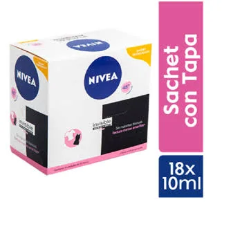 NIVEA DESOD SACHET CAJA 18UNID INVISIBLE WOMEN