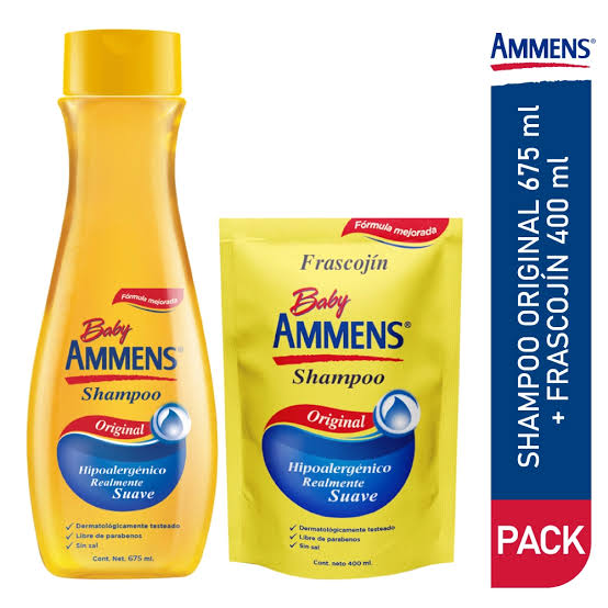 AMMENS PACK SH 675ML+SACHET 400ML (MANZANILLA, ORIGINAL)