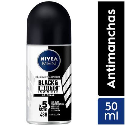 NIVEA DESODORANTE ROLL ON B&W MEN 50ML