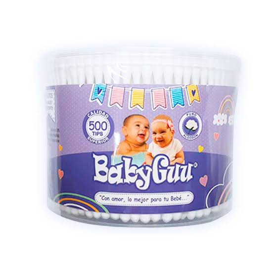 BABYGUU HISOPOS 500 PCS (MORADO, AZUL, VERDE, ROSADO)