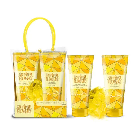 SPRING FLOWERS CARTERA GEL DE BAÑO+BODY LOTION